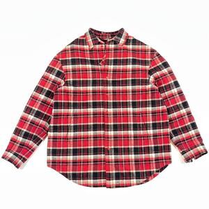 Balenciaga 19AW Flannel Check Flip red black flannel Jacket Size 39 B34